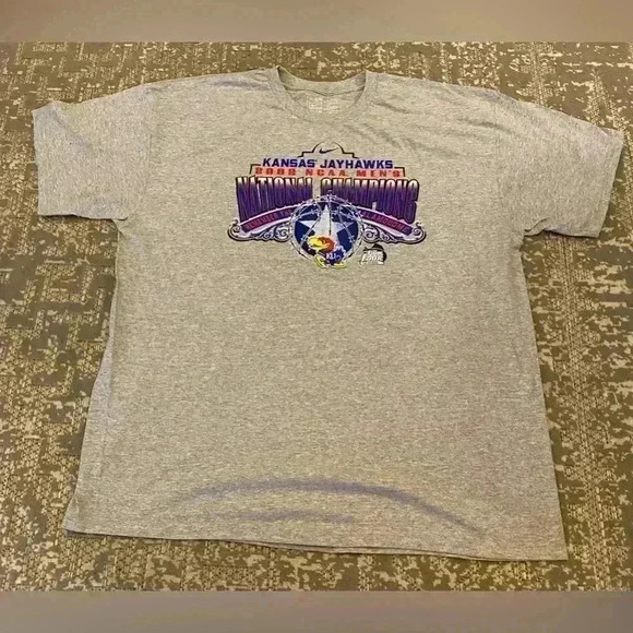 Nike Other - Kansas Jayhawks‎ NIKE 2008 NCAA National Championship size XXL color Grey
